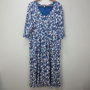 Seasalt Cornwall Helena Jersey V-Neck Dress US Size 22-24